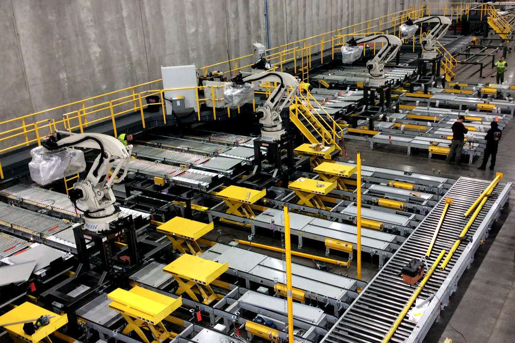 Robotic Palletizing Systems in a production facility
